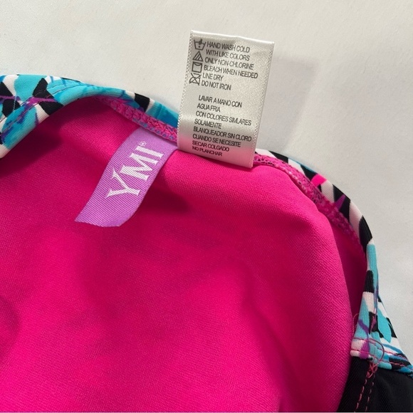 YMI Women’s Large 2 Piece Swimsuit Vibrant Tropical Flamingo Swimwear Set - Picture 6 of 11